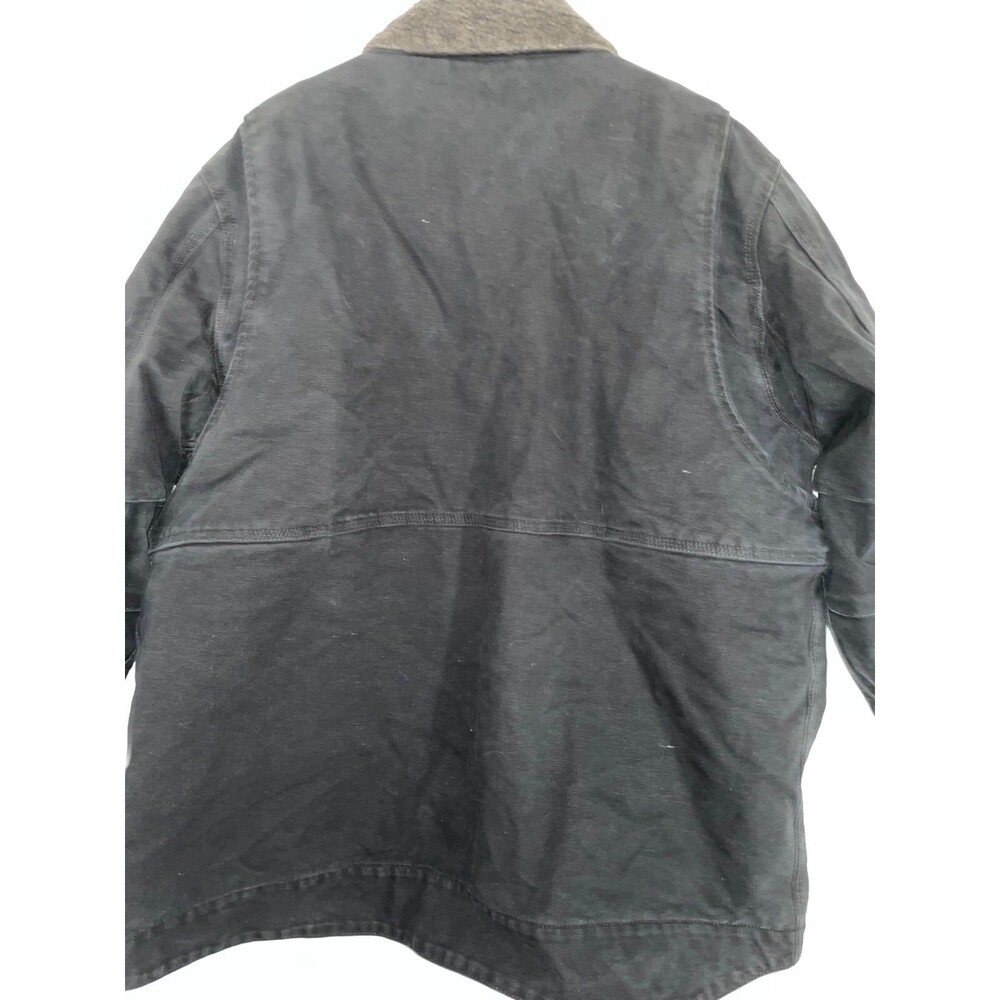 CARHARTT Black Full Swing Duck Canvas Chore Jacket Wool Collar Men’s XXL Winter - Picture 6 of 7